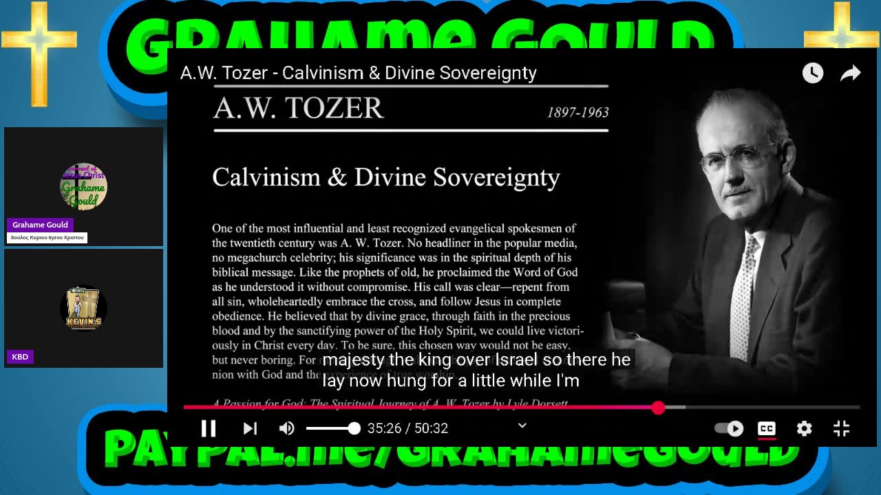 AW Tozer and Calvinism