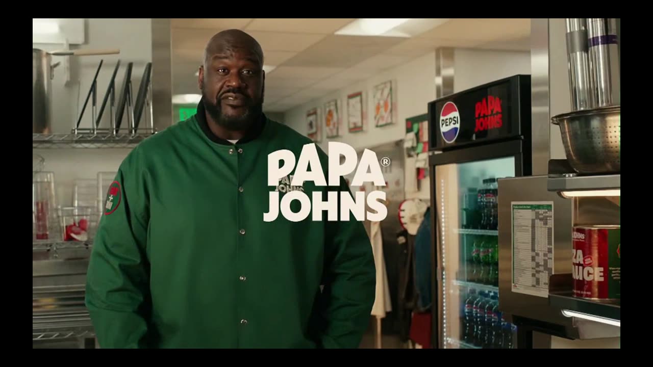 Papa Johns Commercial (Shaq-A-Roni Pizza) (04/19/2025).