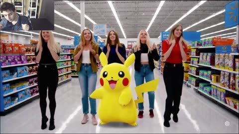 Pikachu The Pokemon Dancing With Women At A Walmart Supercenter Fake Funny Parody Video
