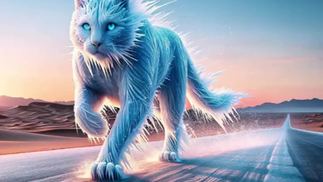 Mutant War : 😺 Frost Cat vs Flame Dog 🐶#ai #cat #aicat