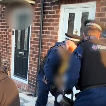 British police in action.