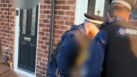 British police in action.