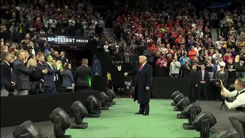 Trump Receives A Warm Welcome From Philadelphia Crowd At The NCAA Wrestling Championships