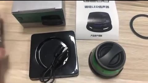 2-Pack Magnetic RGB Light Speakers with Phone Holder - USB Charging, Stereo Sound