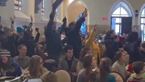 In America, liberal terrorists storm a church and make children cry.