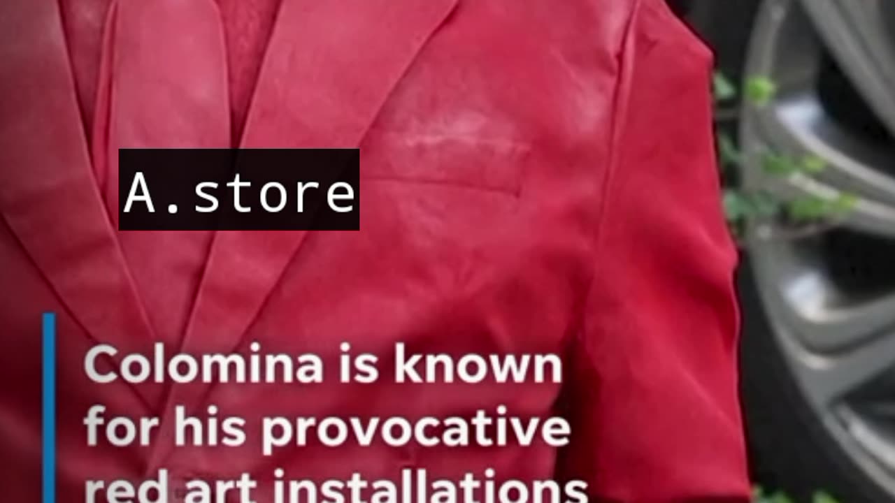 Mixed reactions followed after a red sculpture of Donald Trump