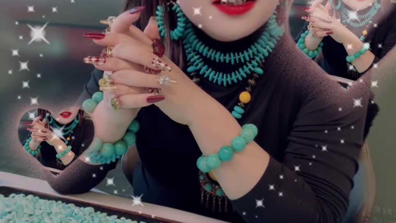 20250730-3 Natural Original Turquoise Round Beads Roll Green Tides