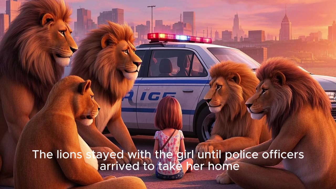 Three Lions Save Girl From Kidnappers
