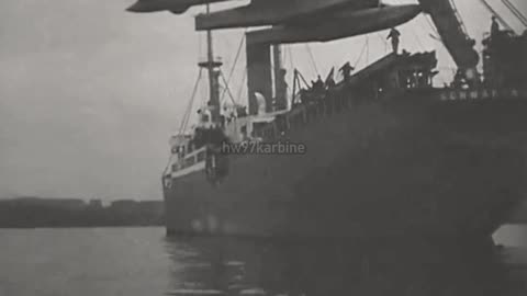 Blohm & Voss Ha 139 V2 "Nordmeer" four-engined floatplane shipborne catapult launch in 1937