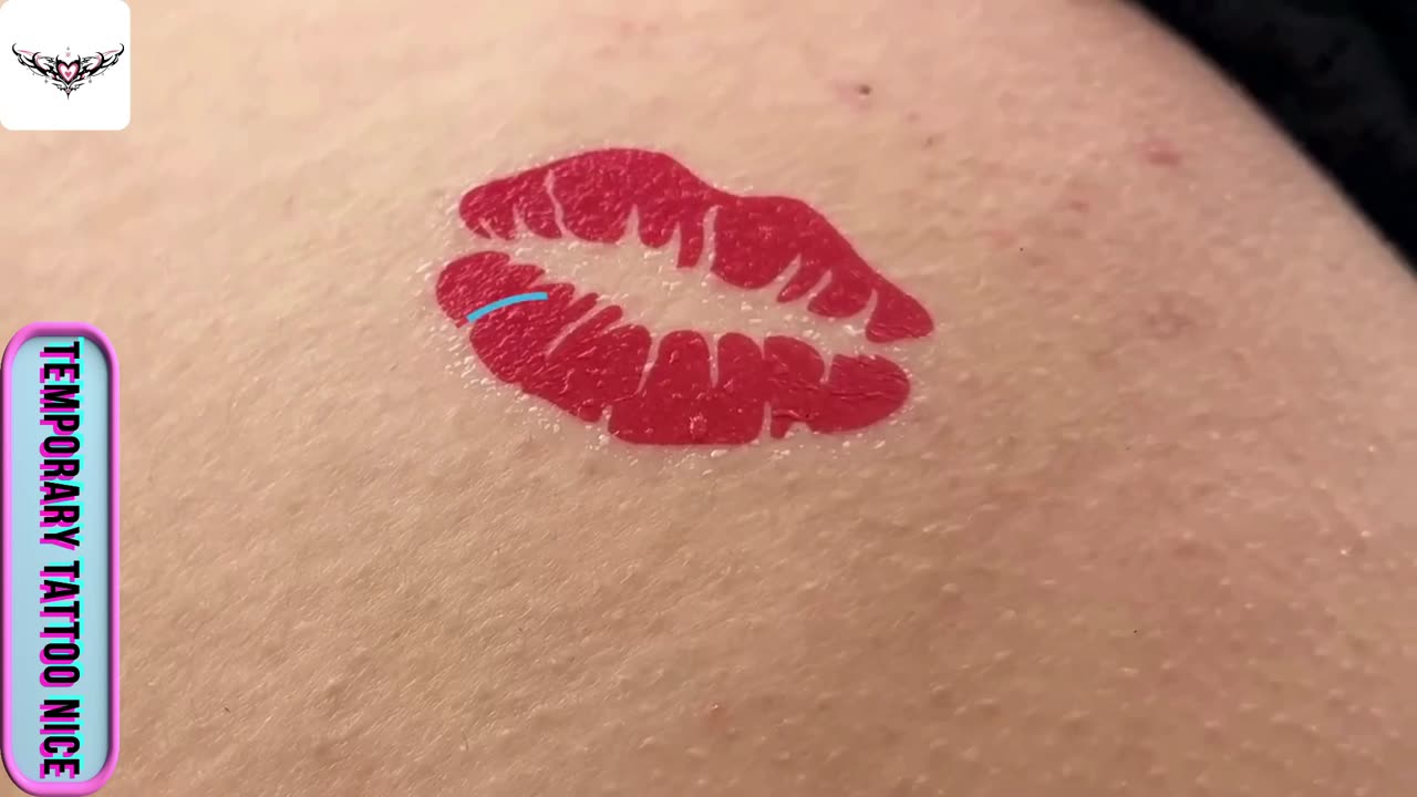Red lips tattos #temporarytattoo #temporarytattoos #temporarytattosticker