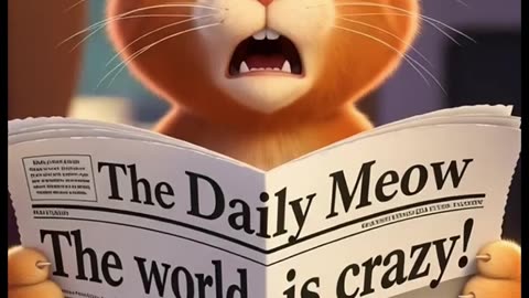 "Cat and news: everything is clear ☕🐱"