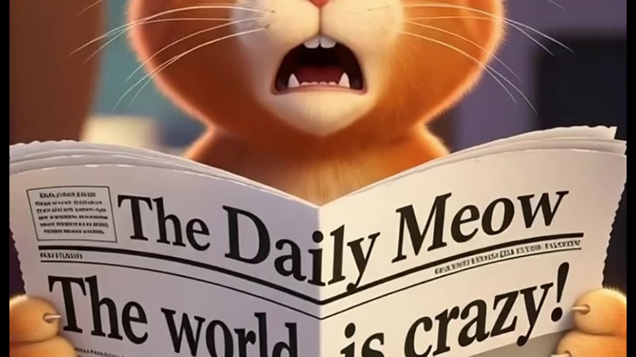 "Cat and news: everything is clear ☕🐱"