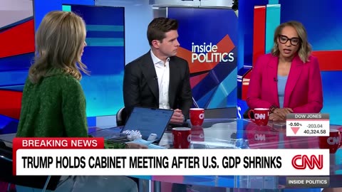 Hear Trump’s response to report showing a shrinking US economy