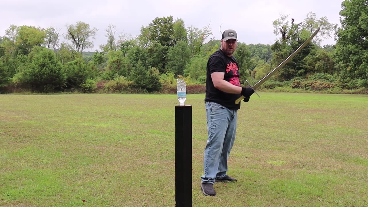 Bottle Flip Cut with the Balaur Arms Kriegsmesser 2.0