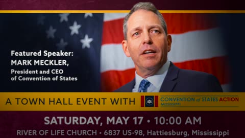 Mark Meckler in Mississippi this May!