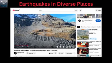 Earthqukaes in Diverse Places