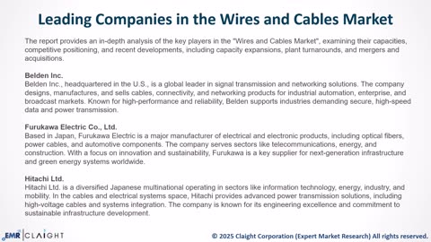 Wires and Cables Market Size, Share, Growth & Report | 2034