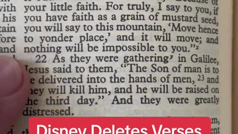 Disney Printing Company Deletes Bible Verses!