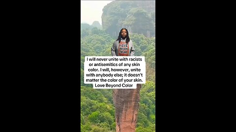 I will never unite with racists or antisemitics of any skin color.