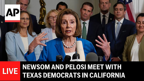 Nancy Pelosi and Gavin Newsom meet with group of Texas House Democrats in California