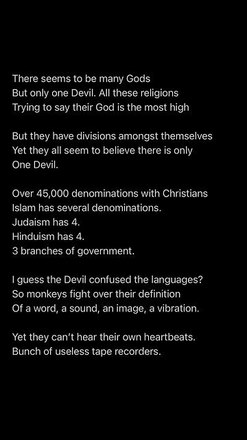 Good and Evil = God and Devil = 🐒