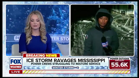 Ice Storm Slams Oxford, Mississippi Leaving Graveyard Of Fallen Trees Amid Widespread Power Outages