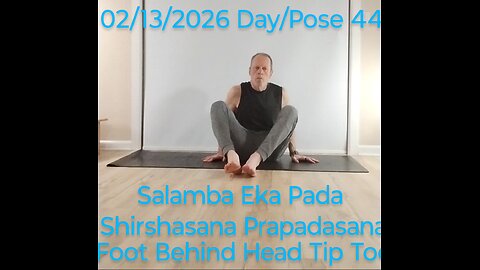 Salamba Eka Pada Shirshasana Prapadasana - Foot Behind Head Tip Toe Pose