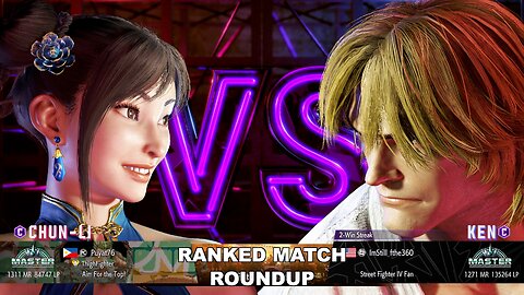 Kuya Kalbo SF6 Ranked Match Roundup. Chun Li Master Rank [Hori Fight Stick]