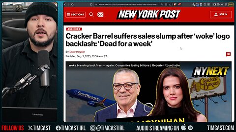 Cracker Barrel Sales TANKED, Hooters Rebrands, Population Collapse Is The Real Issue | Tim Pool