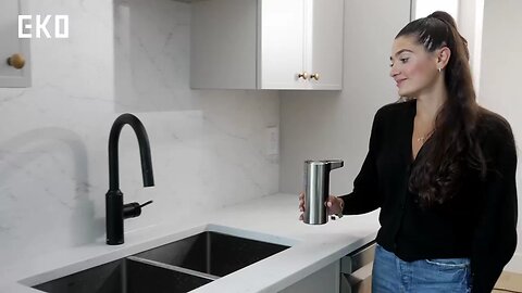 EKO Automatic Foaming Soap Dispenser, Touchless Foam Hand Soap Dispenser for Bathroom and Kitchen