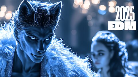 Elegant Guests Wear Wolf Masks In A Gothic Castle Setting