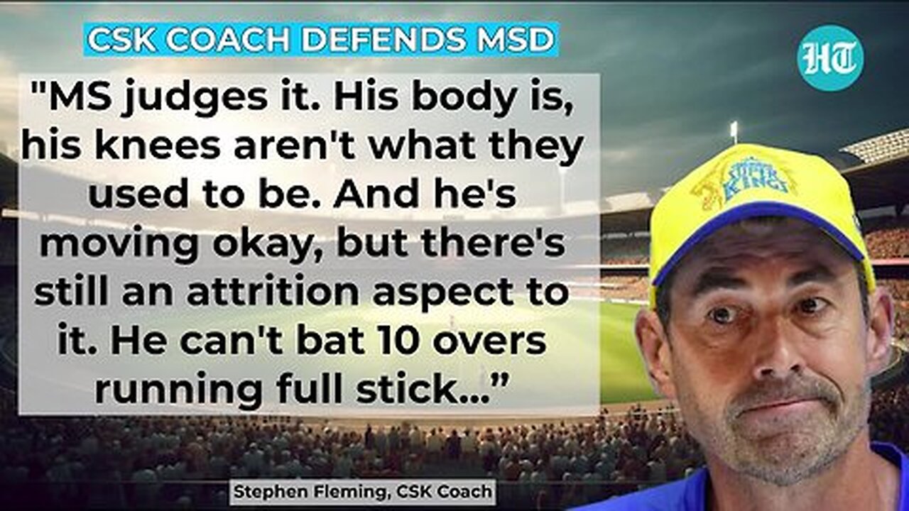IPL 2025 _ Dhoni Faces Criticism For Batting At No. 9; CSK Coach Explains Reason Behind Decision