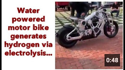 "Hydrogen-Generating Water-Powered Motorbike Uses Electrolysis Technology"