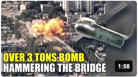 Kherson-Korabelov bridge get a deadly strike by a 3 ton bomb!