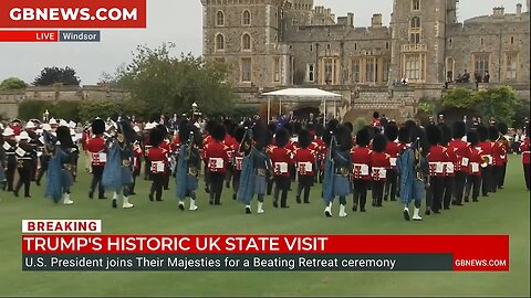 RAF Red Arrows fly over Windsor for PDJT's royal welcome