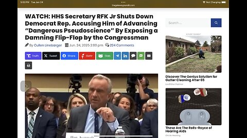 HHS Secretary RFK Jr Shuts Down Democrat Rep. Accusing Him of Advancing “Dangerous Pseudoscience”