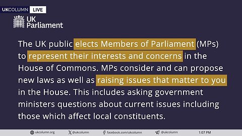 When MPs Stop Representing the People, What Do You Call It? | UK Column News