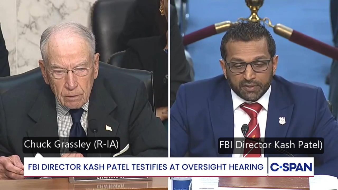 Chuck Grassley (R-IA) questions Kash Patel * 9/16/25