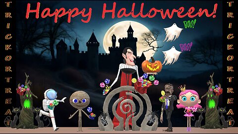 Monster Mash - Bobby Pickett - Happy Halloween - Halloween Party Video - Trick or Treat