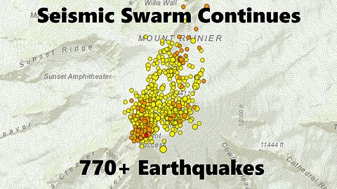 Mt. Rainier Seismic Swarm Continues 770+ Quakes - Lightning Fatalities - US 3.6F Below Average