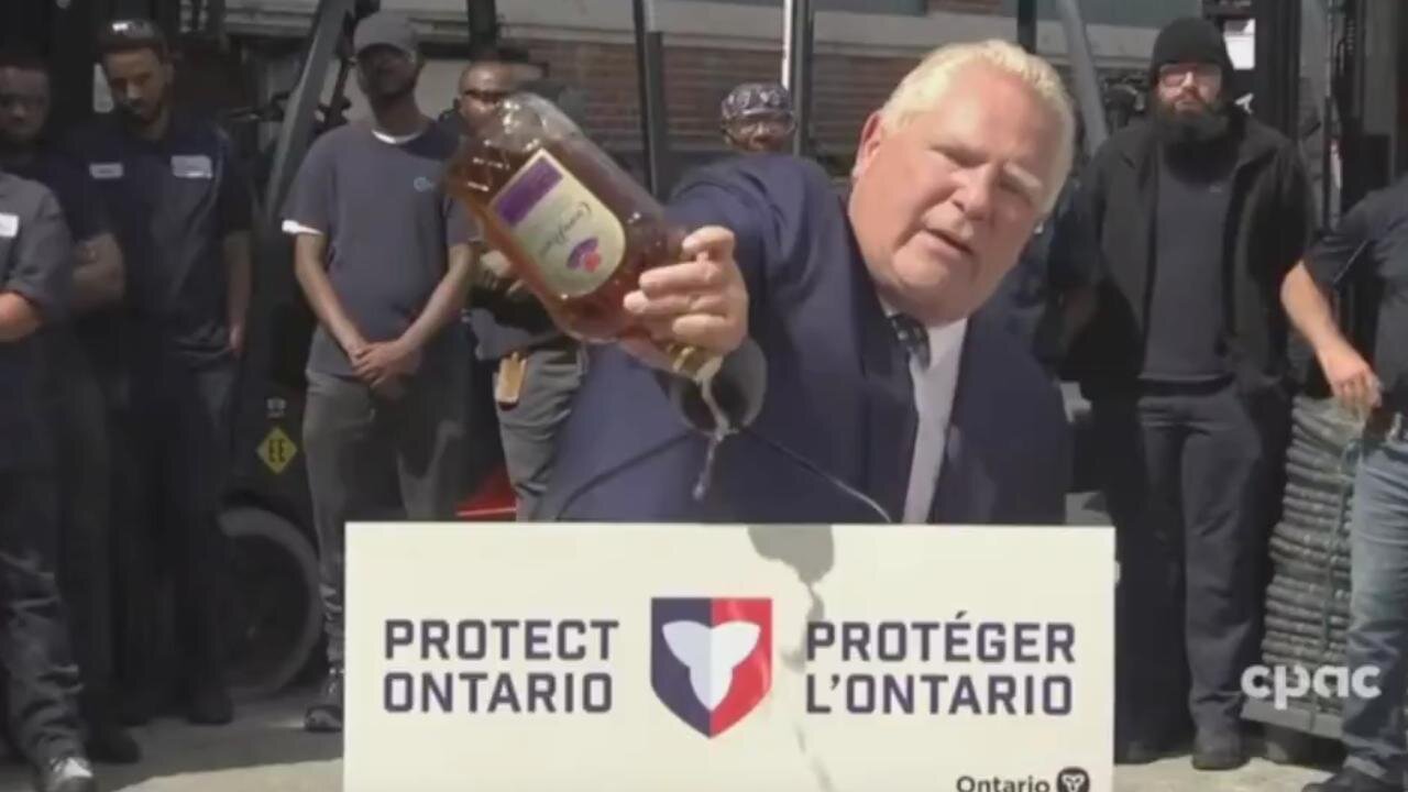 WOW! Crown Royal Closed Ontario Plant to MOVE to US - Premier Ford lashed out by pouring out a bottle of their whisky on camera