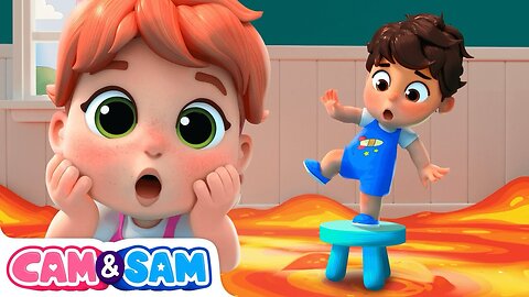 The Floor Is Lava Fun! 🔥 Kids Songs & Nursery Rhymes | Cam & Sam