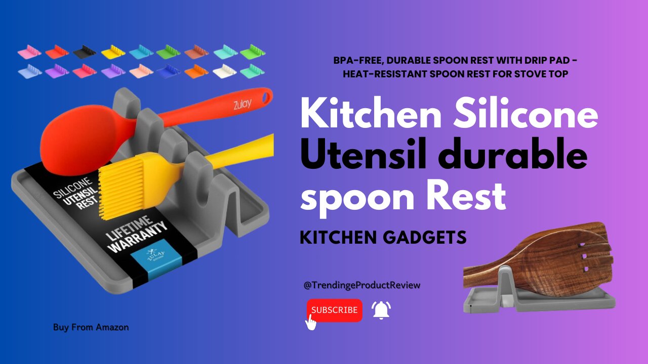Kitchen Silicone Utensil durable spoon Rest