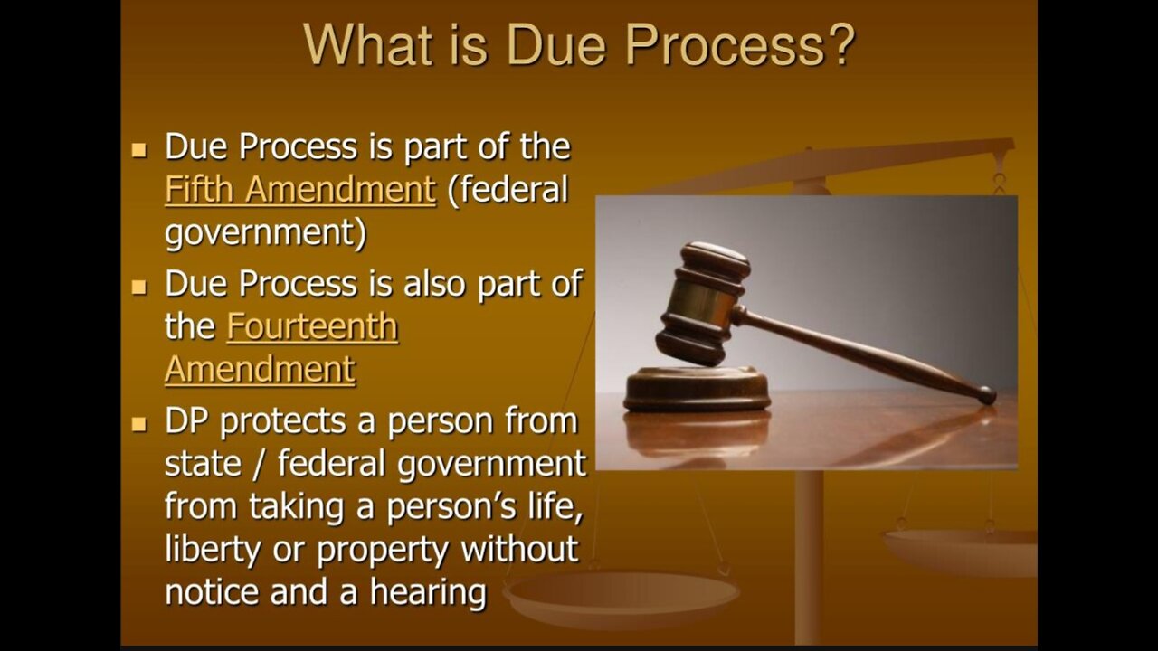 YOU CAN'T CALL IT DUE PROCESS