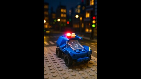 Building a Mini Lego Police Car (Stop Motion)