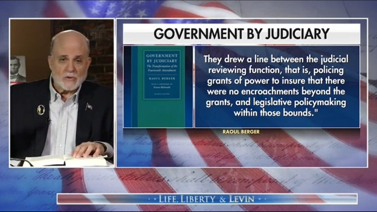 Levin: Judges Were Never Supposed To Second-Guess The Executive Or Legislative Branches On Policy