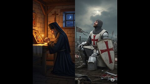 Orthodox Monk and Templar Knight: 2 opposing views of Christian Service