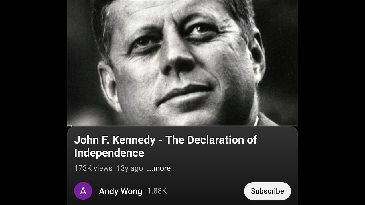 Declaration of Independence read by JFK