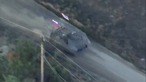 Captured American M113 Flying Russian And US Flags