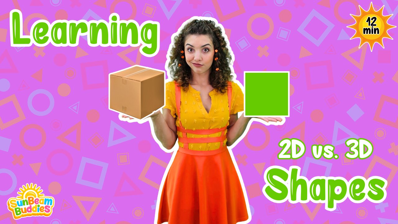 Learn About 2D and 3D Shapes ✏️ 2D vs. 3D Shapes Song ◾️📦